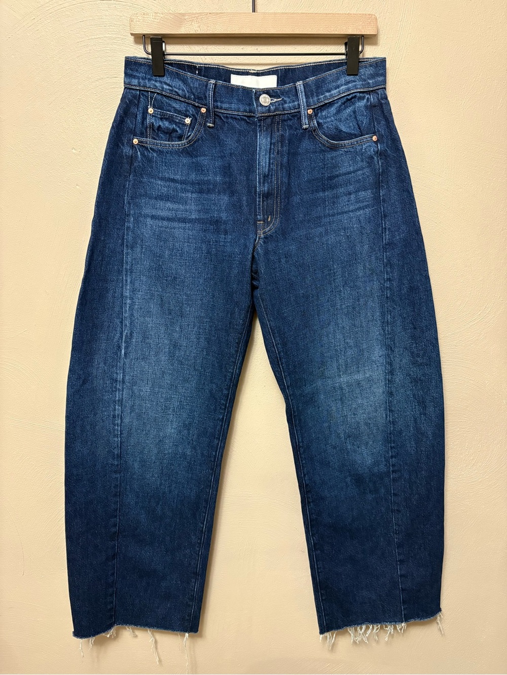 Mother Superior The Mid Rise Full-Pipe Flood Fray Jeans Unplugged Size 27 - Picture 5 of 16